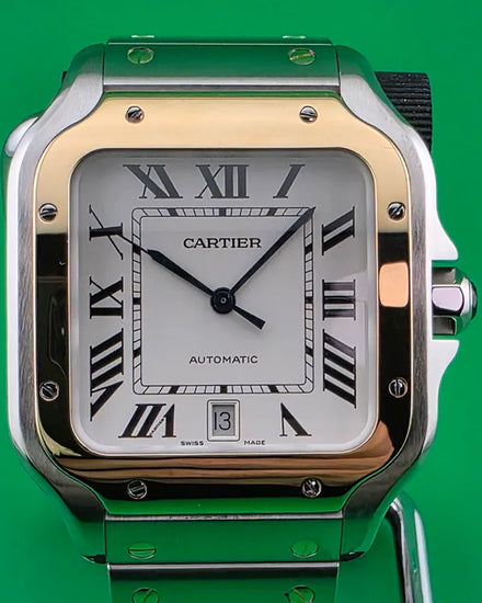 Cartier Santos De Cartier 40MM White Dial Two-Tone Bracelet (W2SA0009)