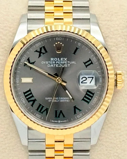 2023 Rolex Datejust "Wimbledon" 36MM Slate Dial Two-Tone Jubilee Bracelet (126233)