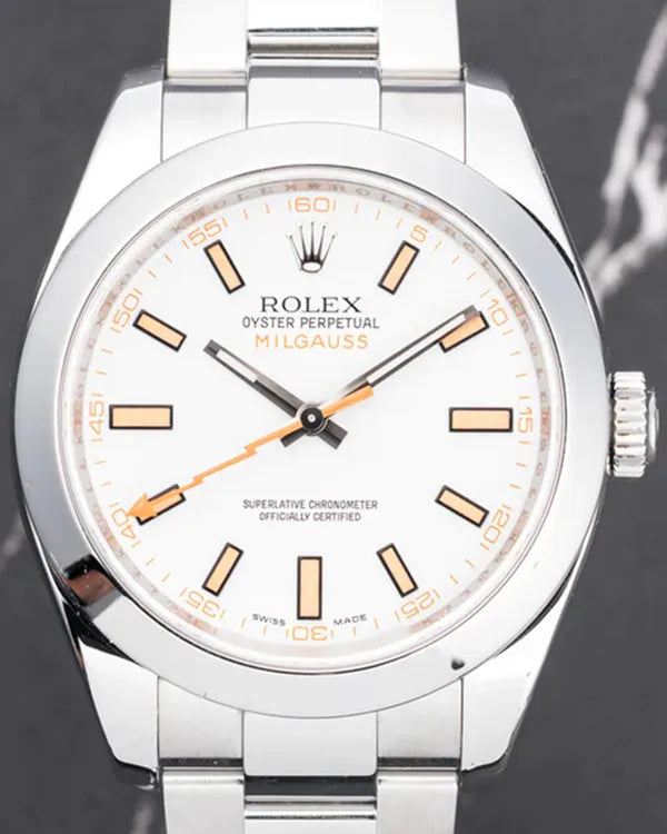 2011 Rolex Milgauss 40MM White Dial Oyster Bracelet (116400)