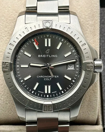 2018 Breitling Chronomat Colt 41MM Grey Dial Steel Bracelet (A17313)