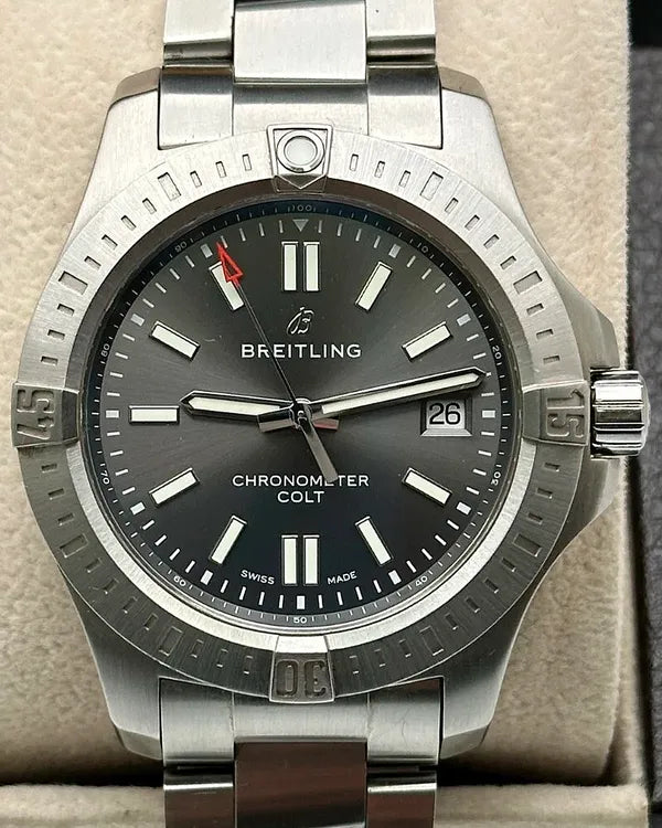 2018 Breitling Chronomat Colt 41MM Grey Dial Steel Bracelet (A17313)