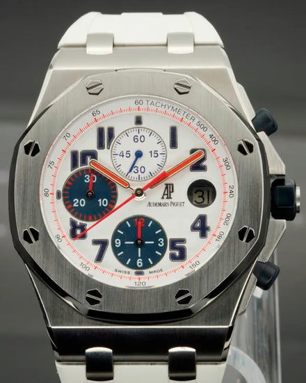 2014 Audemars Piguet Royal Oak Offshore "Tour Auto" L.E. 42MM White Dial Rubber Strap (26208ST.OO.D305CR.01)