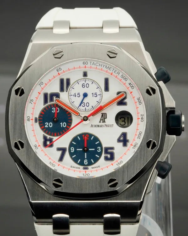 2014 Audemars Piguet Royal Oak Offshore "Tour Auto" L.E. 42MM White Dial Rubber Strap (26208ST.OO.D305CR.01)