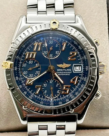 2004 Breitling Chronomat 39MM Blue Dial Steel Bracelet (B13050.1)