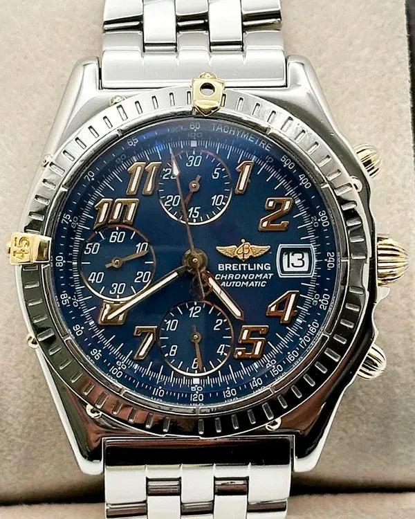2004 Breitling Chronomat 39MM Blue Dial Steel Bracelet (B13050.1)