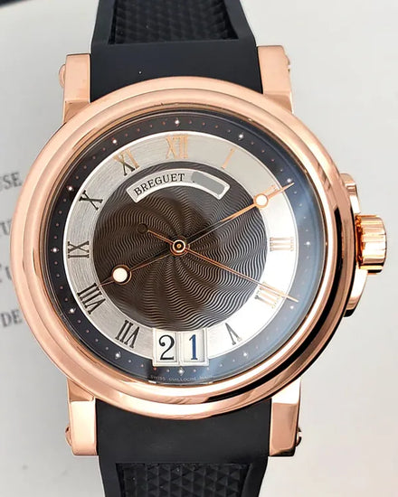 Breguet Marine Big Date 39MM Black Dial Rubber Strap (5817BR/Z2/5V8)