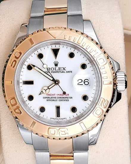 2014 Rolex Yacht-Master 40MM White Dial Two-Tone Oyster Bracelet (16623)
