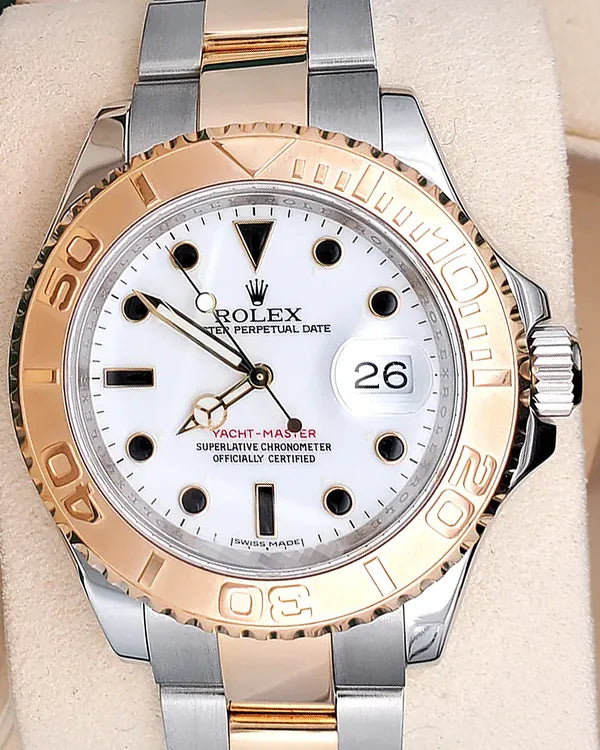 2014 Rolex Yacht-Master 40MM White Dial Two-Tone Oyster Bracelet (16623)