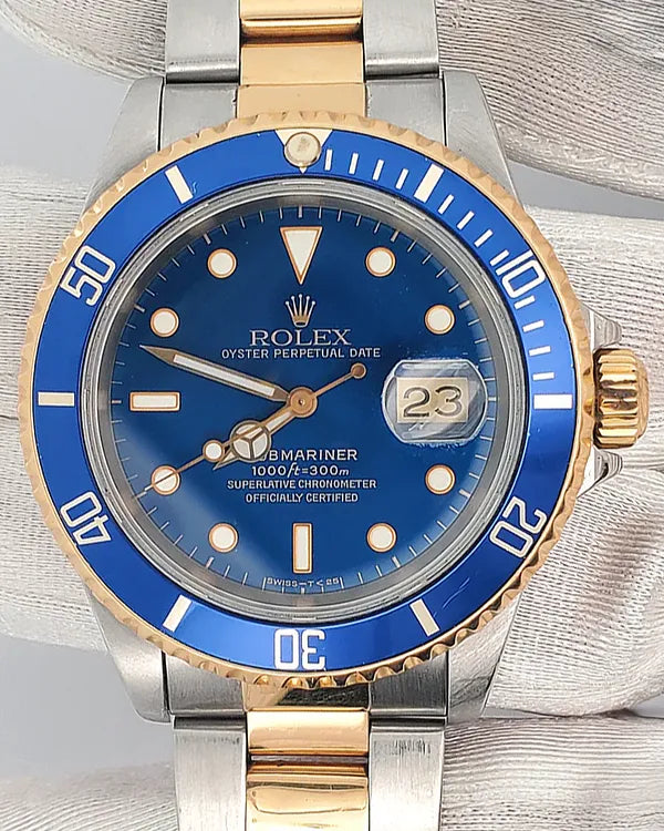 1994 Rolex Submariner Date "Bluesy" 40MM Blue Dial Two-Tone Oyster Bracelet (16613)