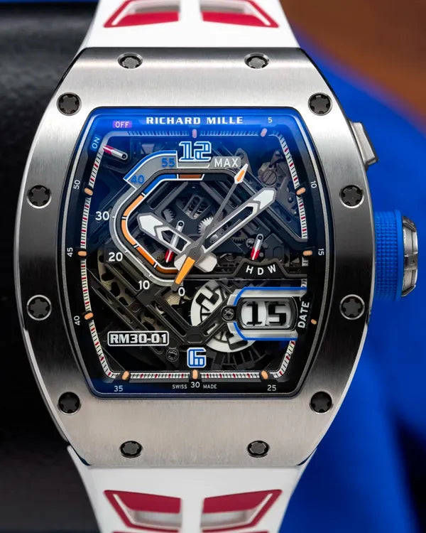 2023 Richard Mille RM 030 Declutchable Rotor 50MM Skeleton Dial Rubber Strap (RM 030)