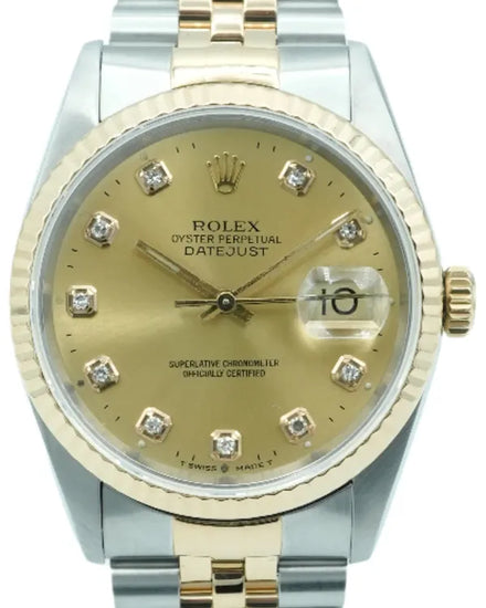 1997 Rolex Datejust 36MM Champagne Dial Two-Tone Jubilee Bracelet (16233)