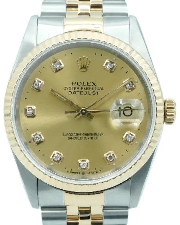 1997 Rolex Datejust 36MM Champagne Dial Two-Tone Jubilee Bracelet (16233)