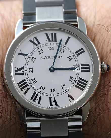 2012 Cartier Ronde De Cartier 36MM Quartz Silver Dial Steel Bracelet (2934)