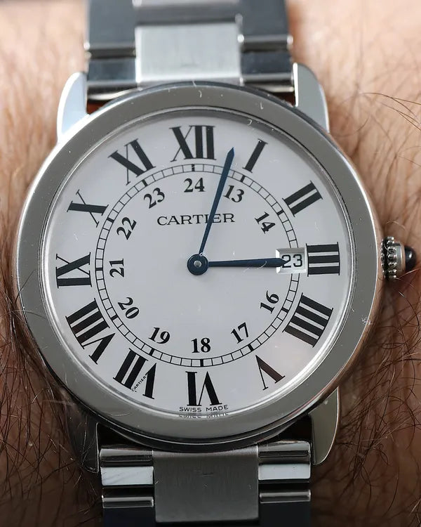 2012 Cartier Ronde De Cartier 36MM Quartz Silver Dial Steel Bracelet (2934)