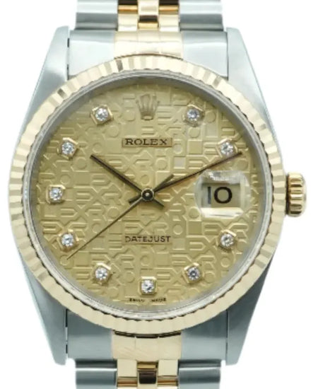 1996 Rolex Datejust 36MM Champagne "Jubilee" Dial Two-Tone Jubilee Bracelet (16233)