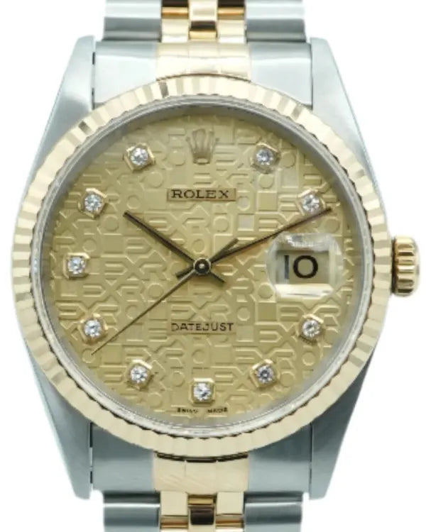 1996 Rolex Datejust 36MM Champagne "Jubilee" Dial Two-Tone Jubilee Bracelet (16233)