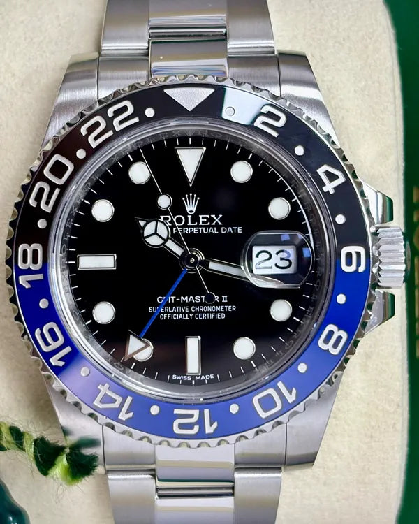 Rolex GMT-Master II "Batman" 40MM Black Dial Oyster Bracelet (116710BLNR)
