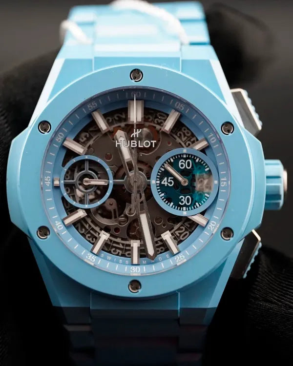 2022 Hublot Big Bang Integral "Sky Blue" L.E. 42MM Skeleton Dial Ceramic Bracelet (451.EX.5120.EX)