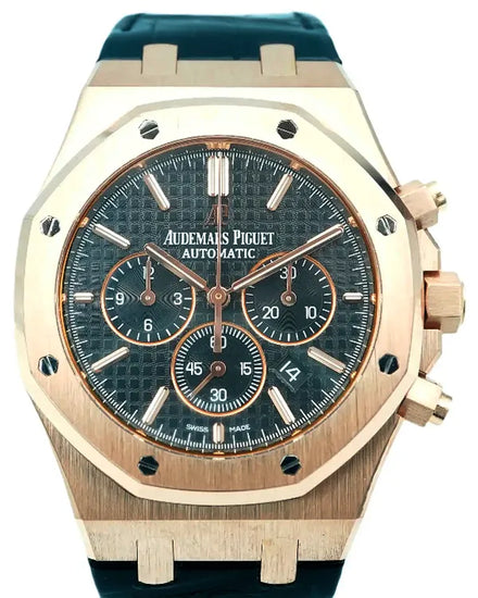 2016 Audemars Piguet Royal Oak Chronograph 41MM Black Dial Leather Strap (26320OR.OO.D002CR.01)