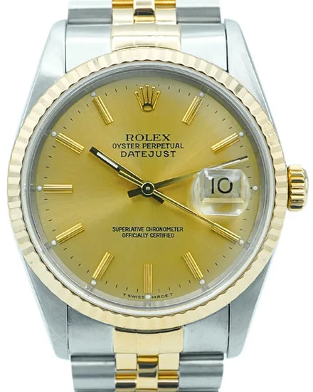 1994 Rolex Datejust 36MM Champagne Dial Two-Tone Jubilee Bracelet (16233)