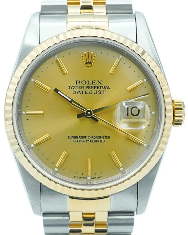 1994 Rolex Datejust 36MM Champagne Dial Two-Tone Jubilee Bracelet (16233)