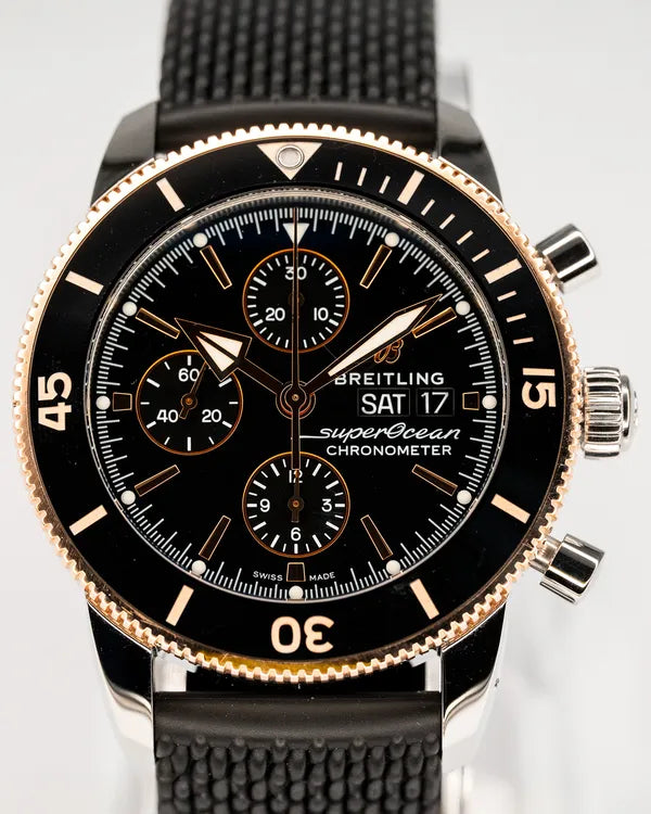2019 Breitling Superocean Heritage Chronograph 44MM Black Dial Rubber Strap (U13313121B1S1)