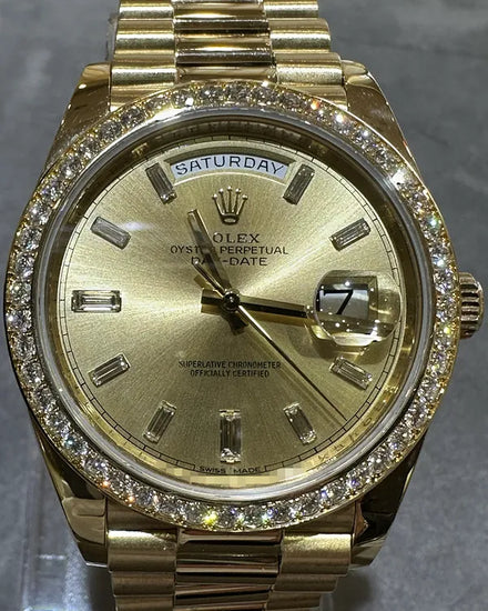 2019 Rolex Day-Date 40MM Champagne Dial President Yellow Gold Bracelet (228348RBR)