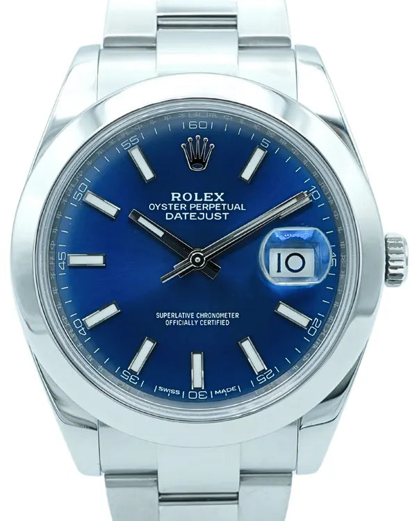 2018 Rolex Datejust 41MM Blue Dial Oyster Bracelet (126300)