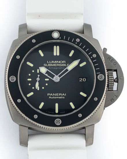 Panerai Submersible 1950 3 Days Automatic 47MM Black Dial Rubber Strap (PAM00389)