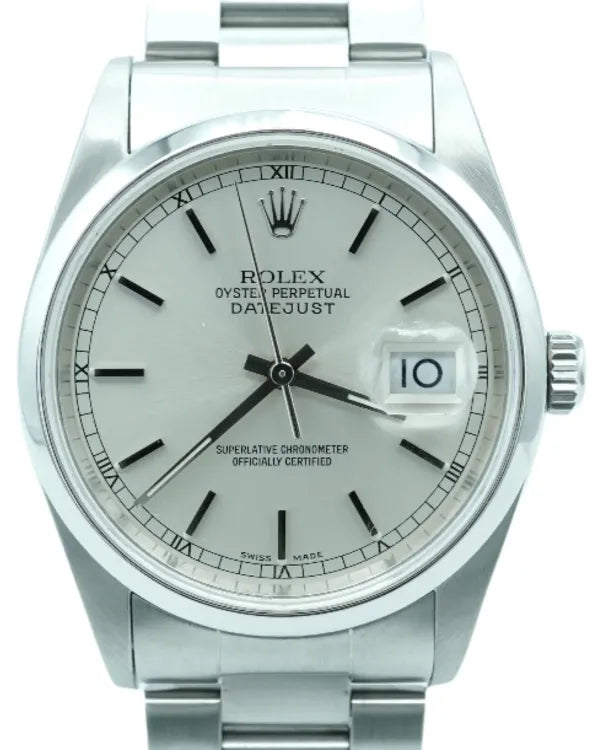 2003 Rolex Datejust 36MM Silver Dial Oyster Bracelet (16200)