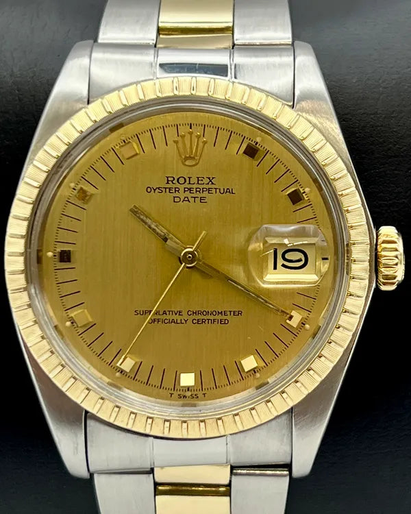 Rolex Oyster Perpetual Date 34MM Champagne Dial Two-Tone Oyster Bracelet (1505)