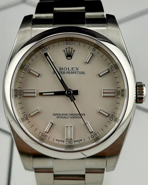 Rolex Oyster Perpetual 36MM White Dial Oyster Bracelet (116000)