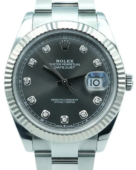 2019 Rolex Datejust 41MM Rhodium Dial Oyster Bracelet (126334)