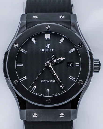 2016 Hublot Classic Fusion Black Magic 42MM Carbon Fiber Dial Rubber Strap (542.CM.1770.RX)
