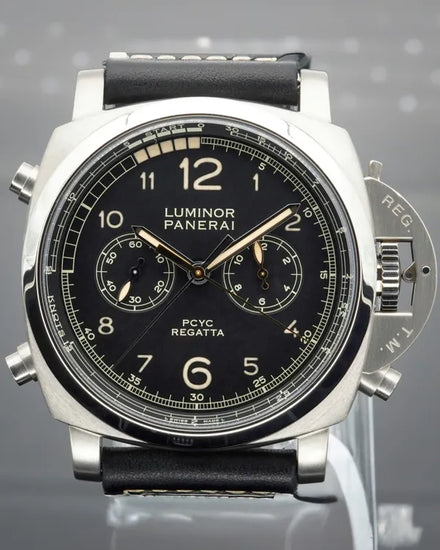 2017 Panerai Luminor 1950 Regatta 3 Days "PCYC" 47MM Black Dial Leather Strap (PAM00652)