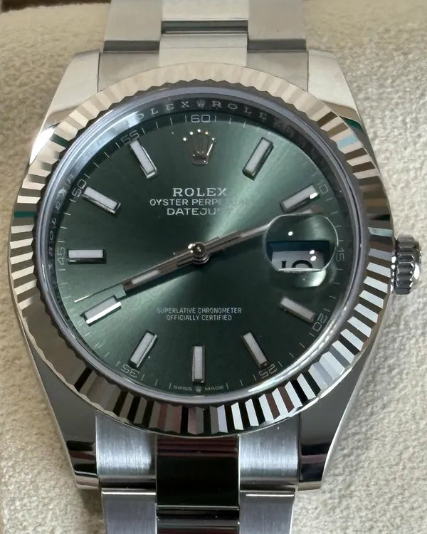 2025 Rolex Datejust 41MM Green Dial Oyster Bracelet (126334)
