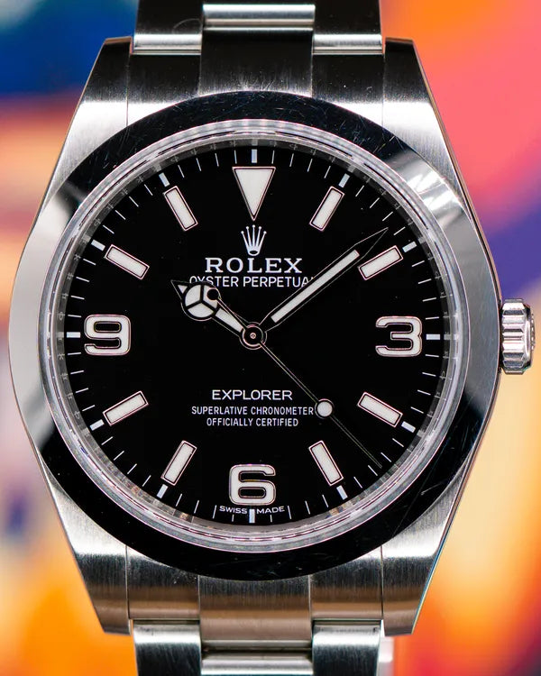 (Albert) 2017 Rolex Explorer 39MM Black Dial Oyster Bracelet (214270)