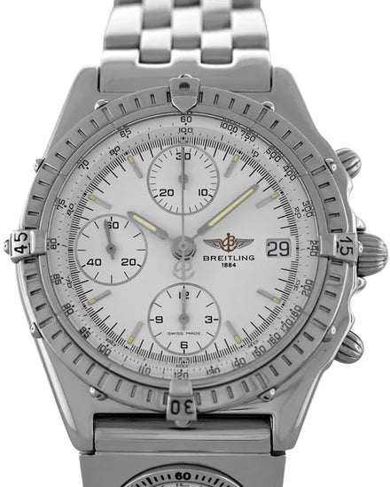 Breitling Chronomat Copilot UTC 40MM White Dial Steel Bracelet (A13048)