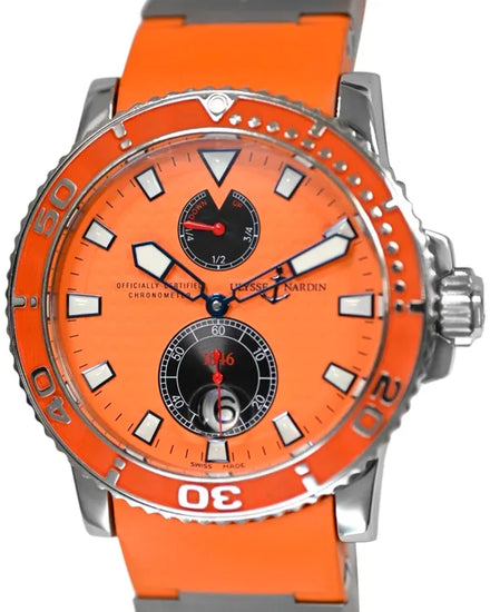 Ulysse Nardin Marine 43MM Orange Dial Rubber Strap (263-33)