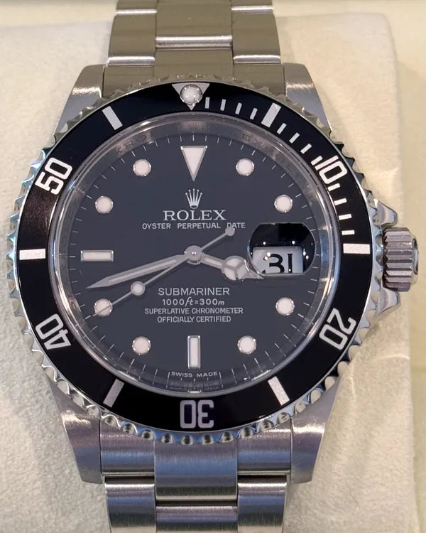 2010 Rolex Submariner Date 40MM Black Dial Oyster Bracelet (16610)