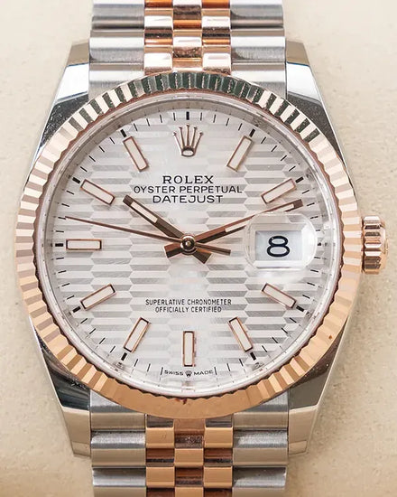 2022 Rolex Datejust 36MM Silver "Fluted" Dial Two-Tone Jubilee Dial (126231)