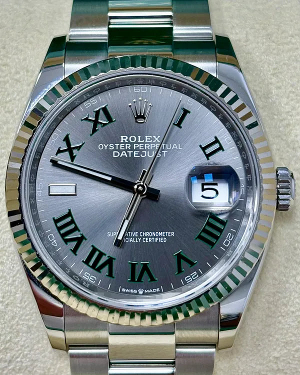 2023 Rolex Datejust "Wimbledon" 36MM Slate Dial Oyster Bracelet (126234)