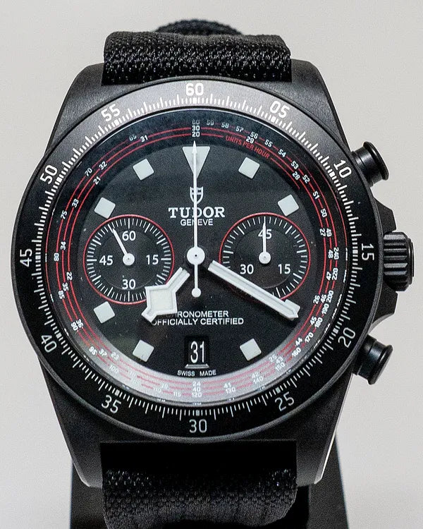 2025 Tudor Pelagos FXD Chronograph "Cycling Edition" 43MM Black Dial Textile Strap (25827KN)