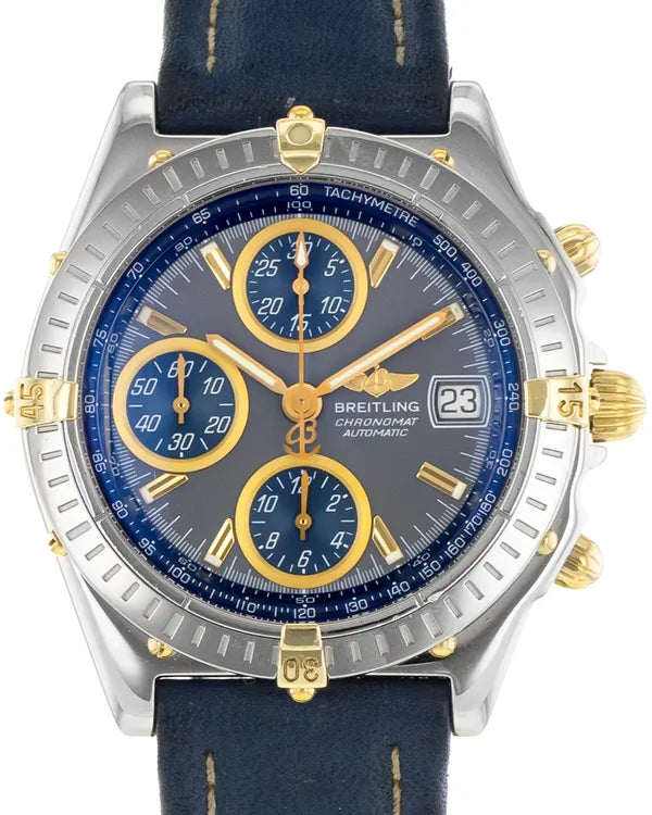 Breitling Chronomat 40MM Grey Dial Leather Strap (B13350)