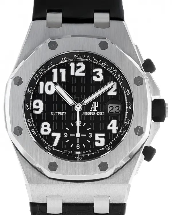 Audemars Piguet Royal Oak Offshore 42MM Black Dial Leather Strap (26170ST.OO.D101CR.03)