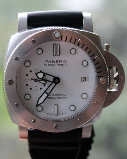 2022 Panerai Submersible Bianco 42MM White Dial Rubber Strap (PAM02223)