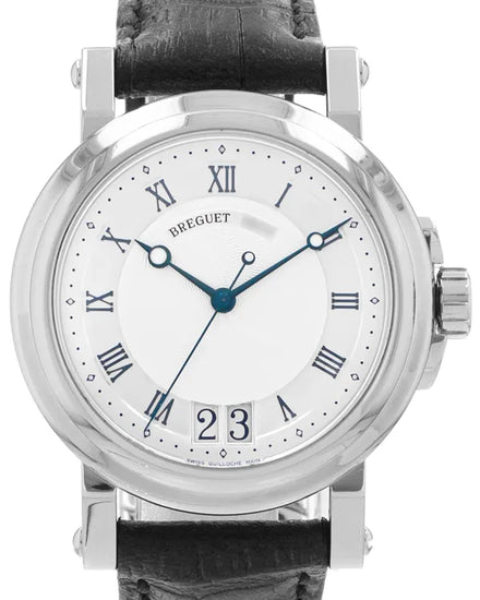 Breguet Marine 39MM Silver Dial Leather Strap (5817ST/12/5V8)