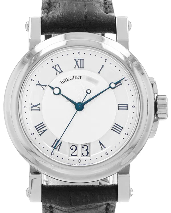 Breguet Marine 39MM Silver Dial Leather Strap (5817ST/12/5V8)
