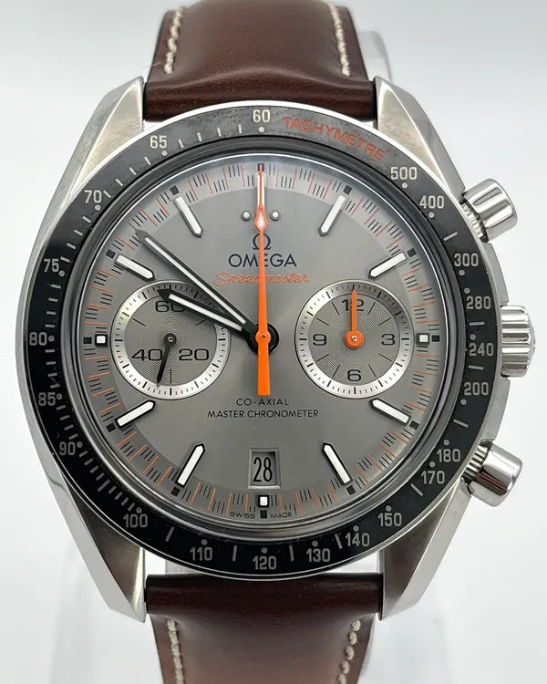 2022 Omega Speedmaster Racing 44.25MM Grey Dial Leather Strap (329.32.44.51.06.001)