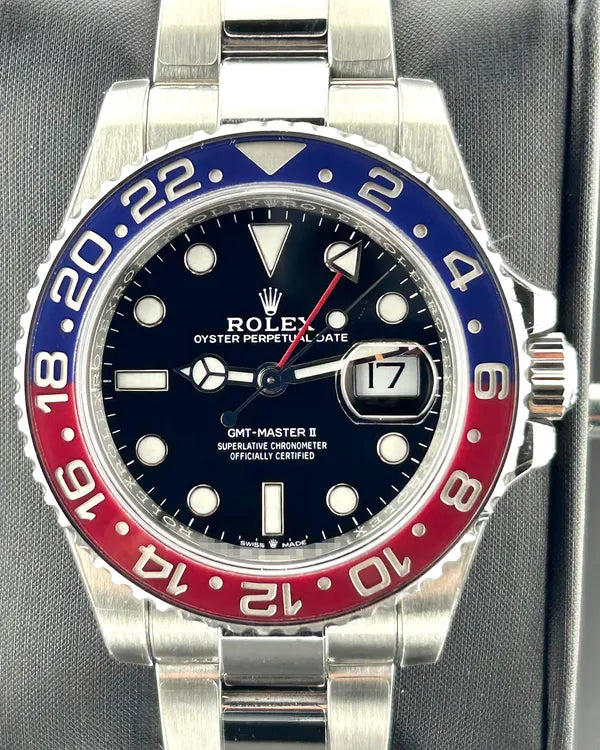 2021 Rolex GMT-Master II "Pepsi" 40MM Black Dial Oyster Bracelet (126710BLRO)